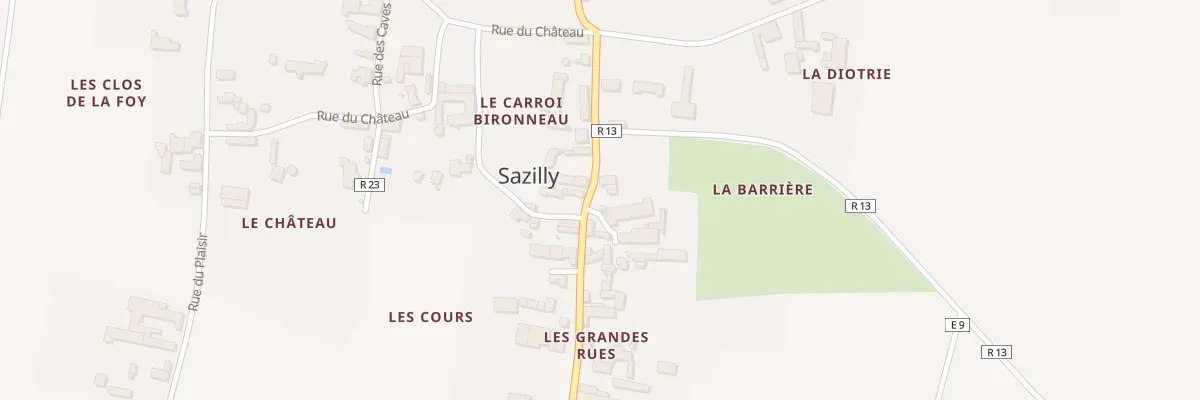Plan du 9 Vc Les Grandes Rues à Sazilly