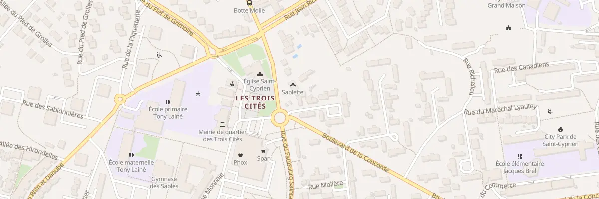 Plan du 1 Rue du Chemin Vert à Poitiers