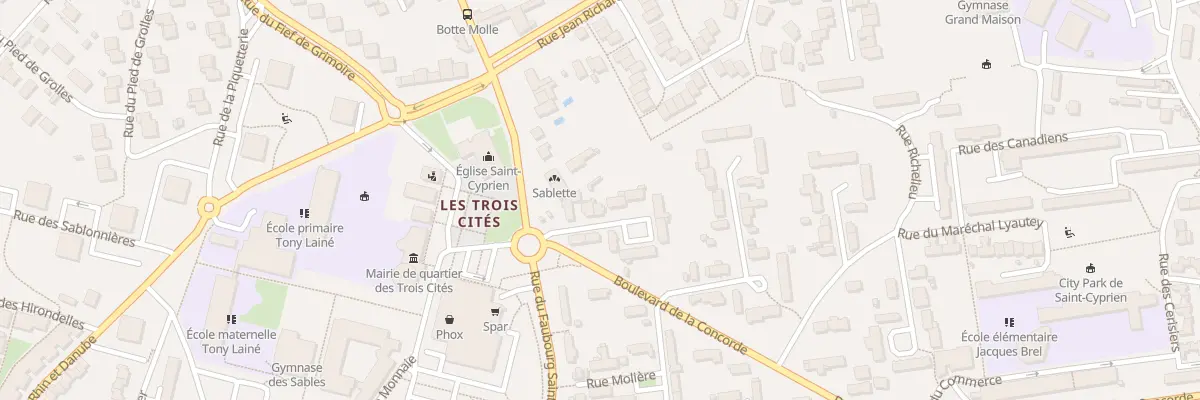 Plan du 3 Rue du Chemin Vert à Poitiers
