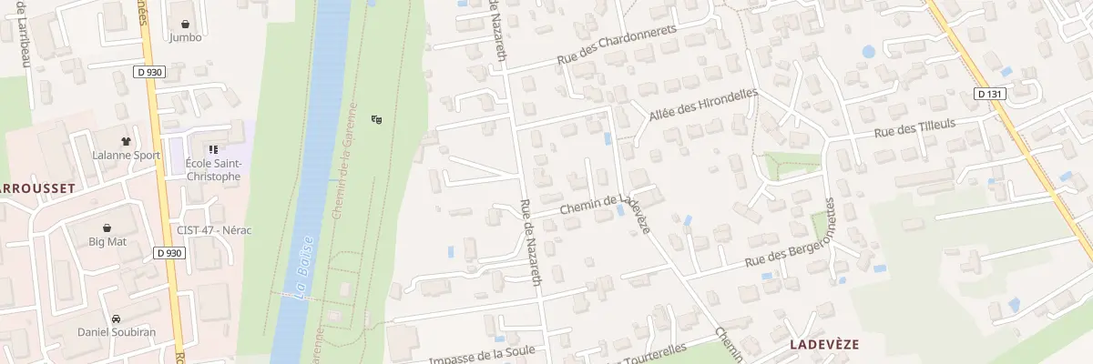 Plan du 59B Rue de Nazareth à Nérac