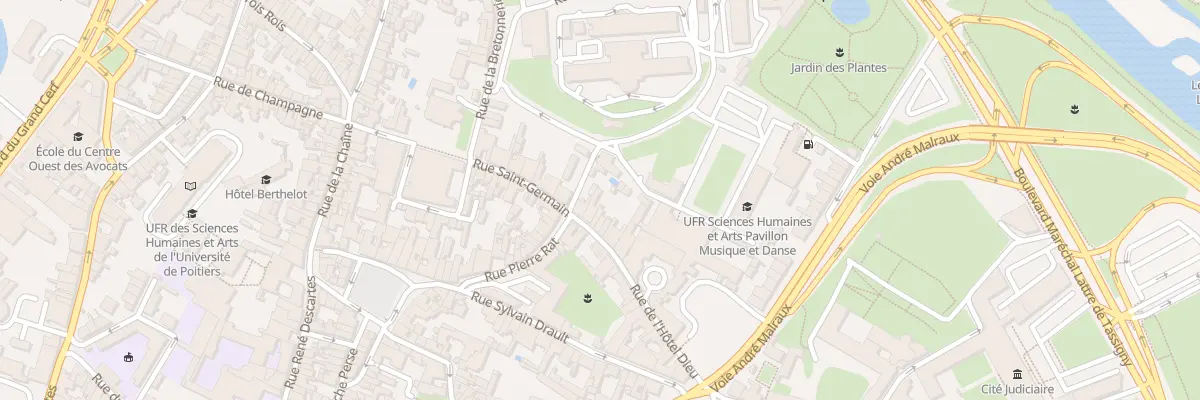 Plan du 3 Rue de l’Hotel Dieu à Poitiers