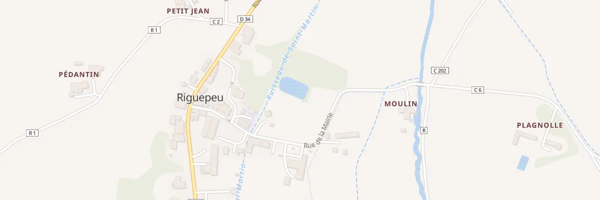 Plan du 22 Le Village à Riguepeu