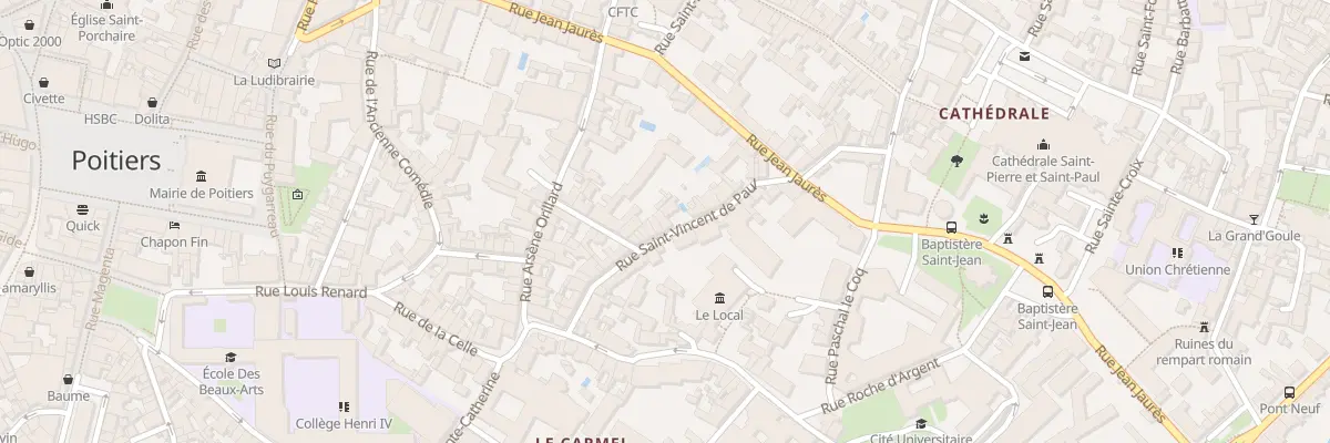 Plan du 22 Rue Saint Vincent de Paul à Poitiers
