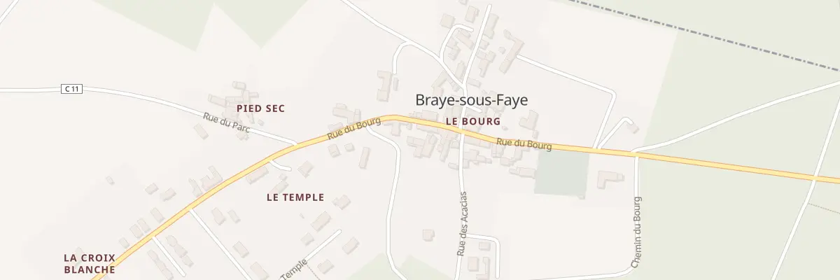 Plan du 12 Le Bourg à Braye-sous-Faye