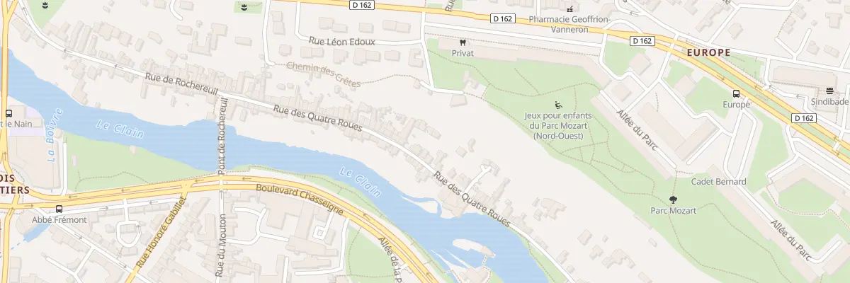 Plan du 65 Rue des 4 Roues à Poitiers