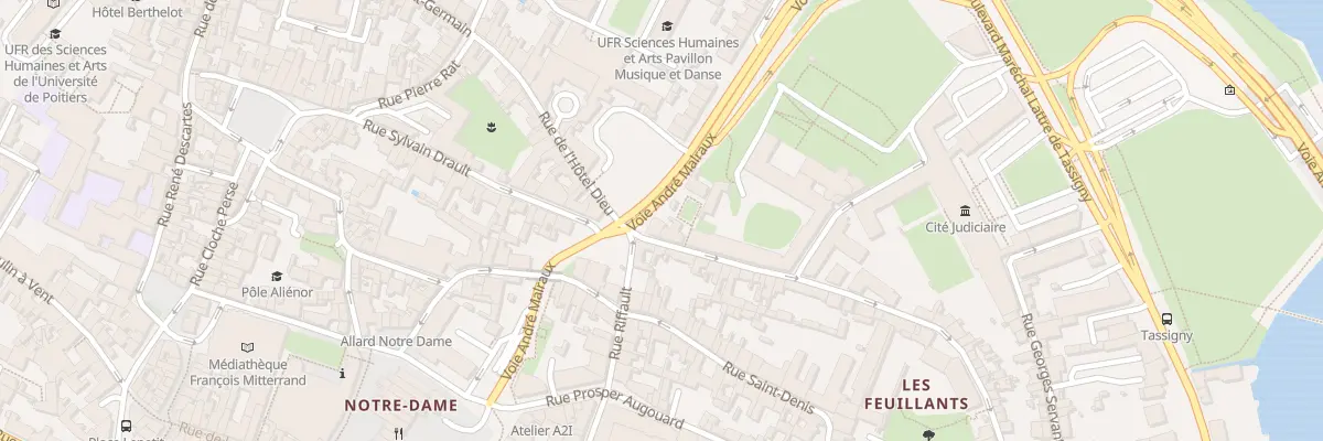 Plan du 1 Rue des Feuillants à Poitiers