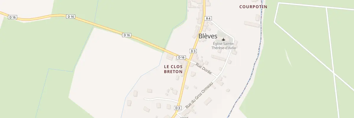 Plan du 1 Rte de Roullée à Blèves