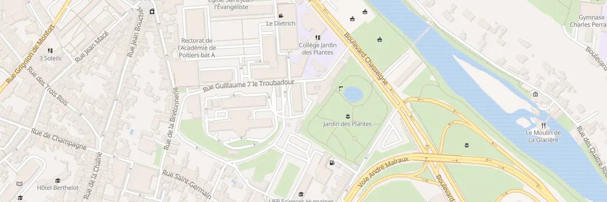 Plan du 7 Rue Guillaume 7 Le Troubadour à Poitiers
