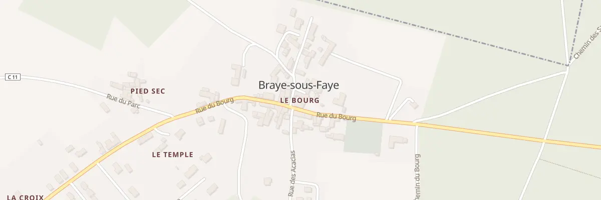 Plan du 15 Le Bourg à Braye-sous-Faye