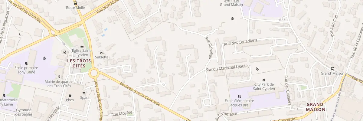 Plan du 5 Rue des Fleurs à Poitiers
