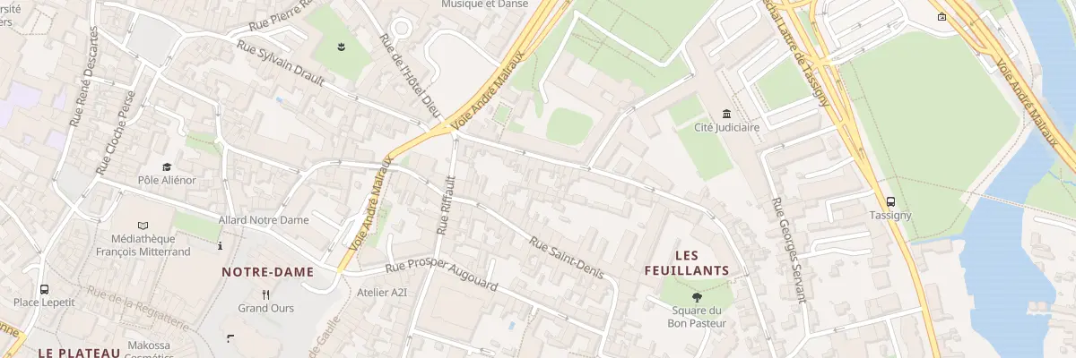 Plan du 10 Rue des Feuillants à Poitiers