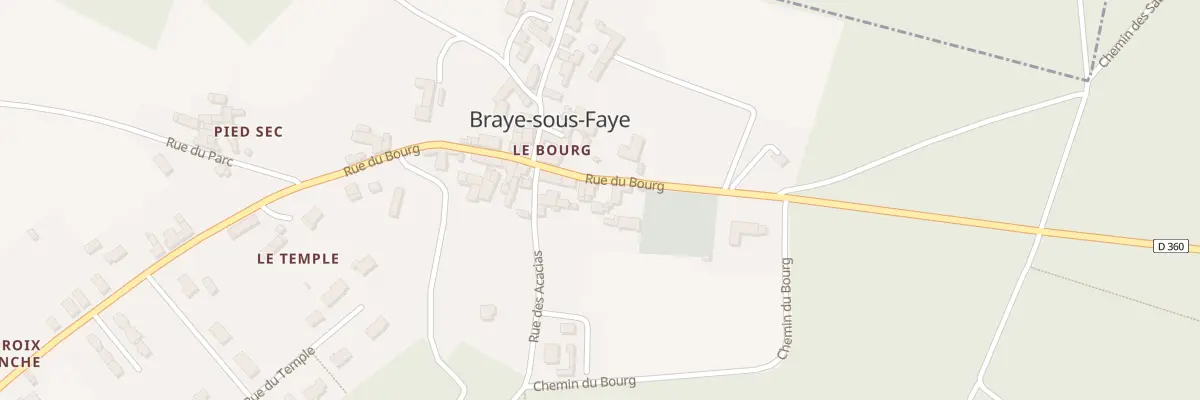 Plan du 20 Le Bourg à Braye-sous-Faye