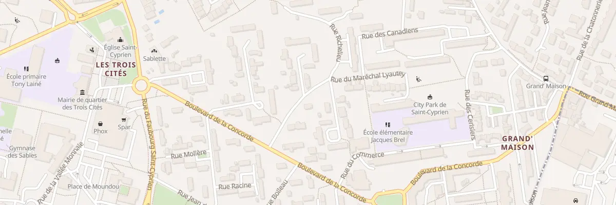 Plan du 6 Rue Richelieu à Poitiers