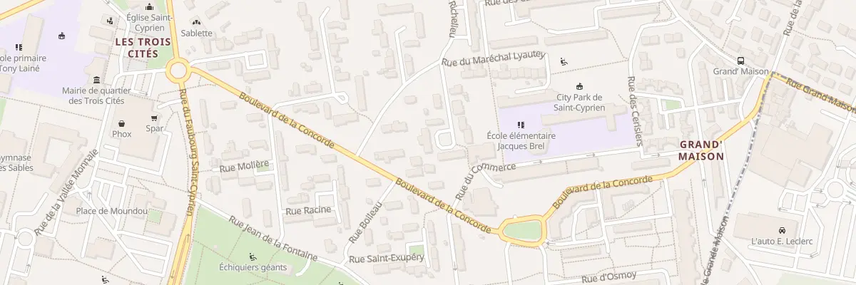Plan du 19 Rue Franchet d’Esperey à Poitiers