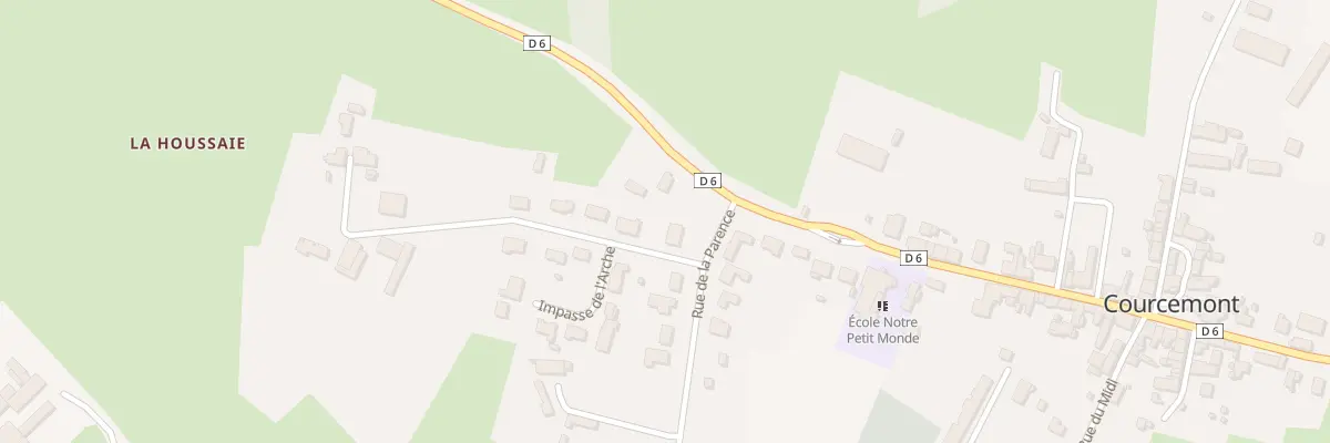 Plan du 2 Rue de la Parence à Courcemont
