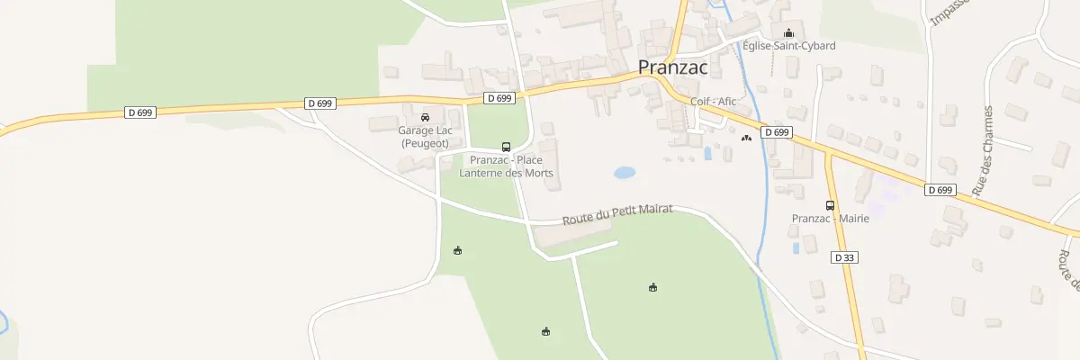 Plan du 1 Rue des Lanternes à Pranzac