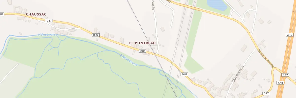 Plan du 9003 Rue du Pontreau à Migné-Auxances