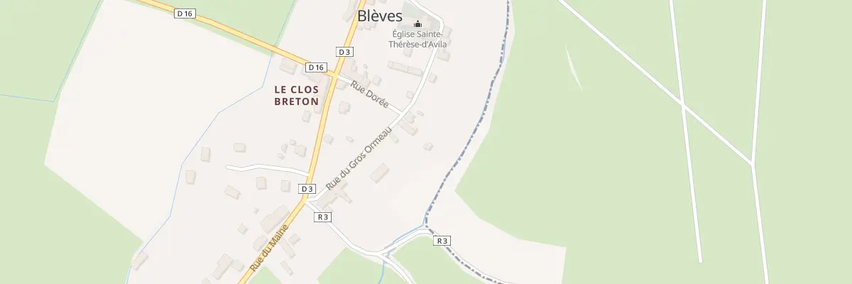 Plan du 10 Rue du Gros Ormeau à Blèves