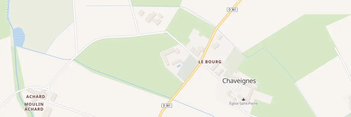 Plan du 3 Le Bourg à Chaveignes