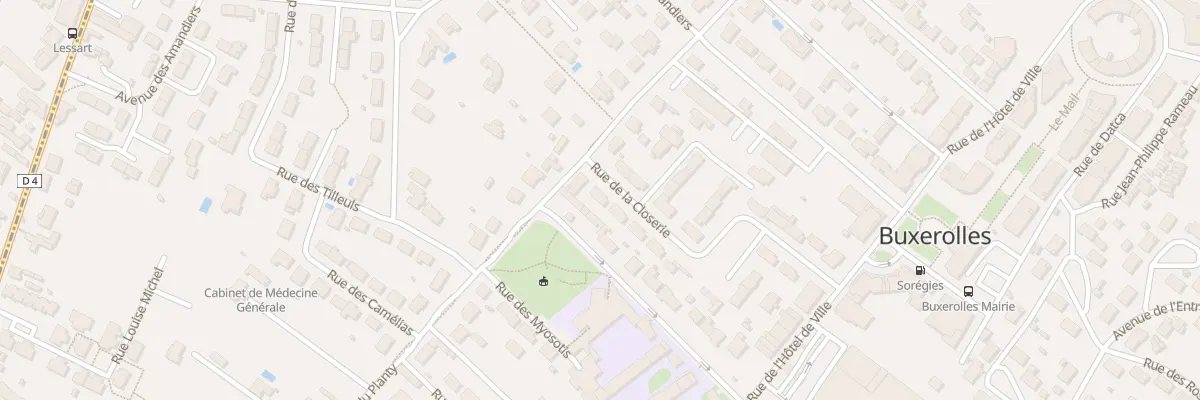 Plan du 2 Rue de la Closerie à Buxerolles
