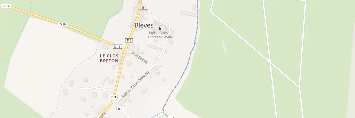 Plan du 16 Rue du Gros Ormeau à Blèves