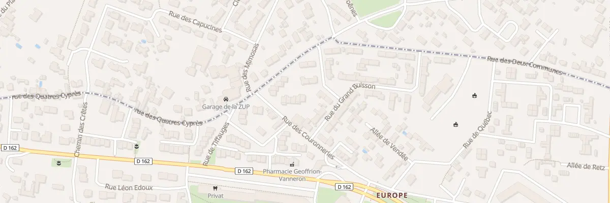 Plan du 9 Rue des Couronneries à Poitiers