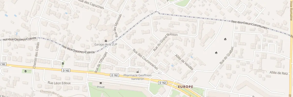 Plan du 13 Rue des Couronneries à Poitiers
