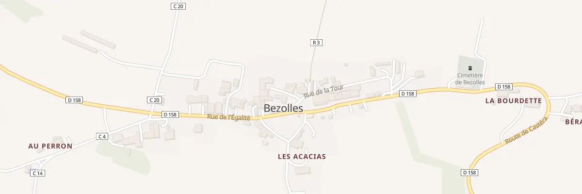 Plan du 2 Rue de la Tour à Bezolles