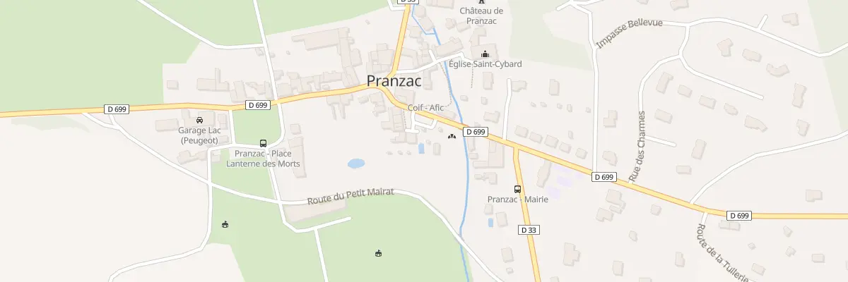 Plan du 1 Pl du Marché à Pranzac