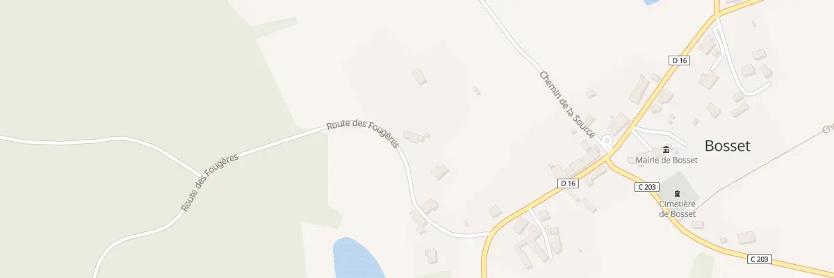 Plan du 28 Le Bourg Est à Bosset