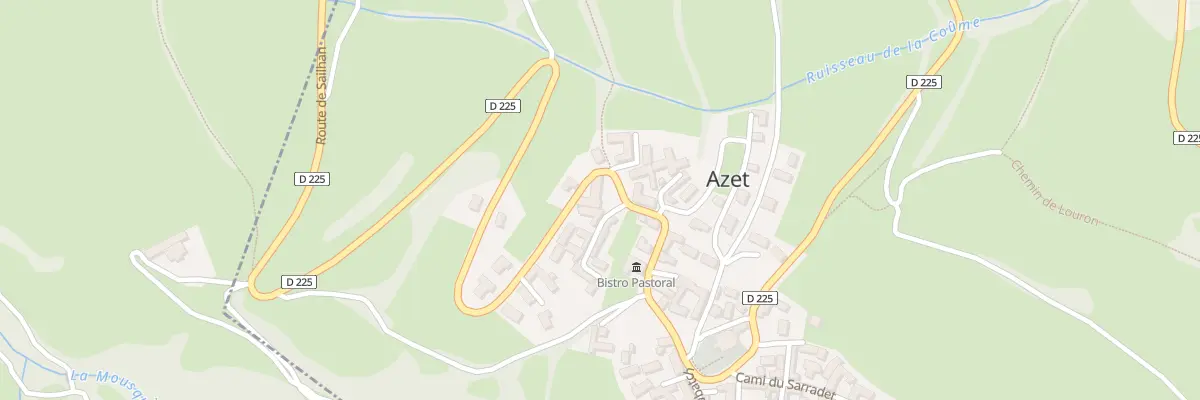Plan du Village à Azet