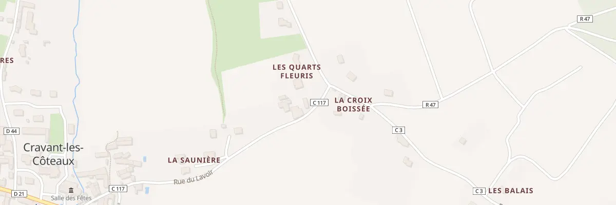 Plan du 23 Rue du Lavoir à Cravant-les-Côteaux