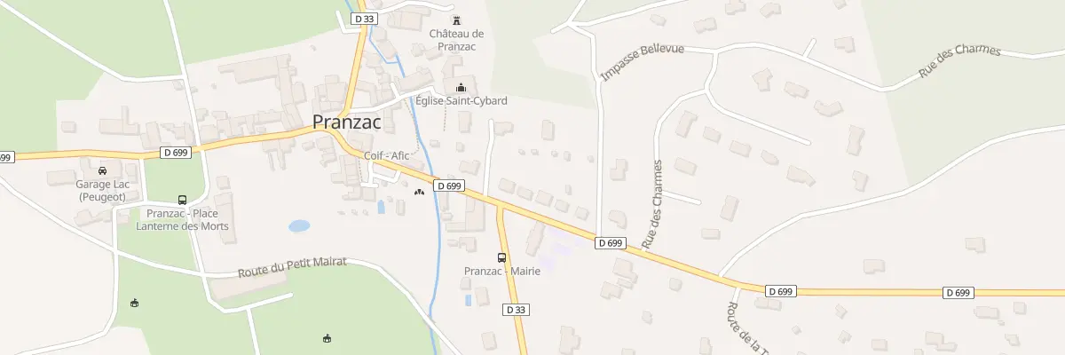 Plan du 5 Rte de Montbron à Pranzac