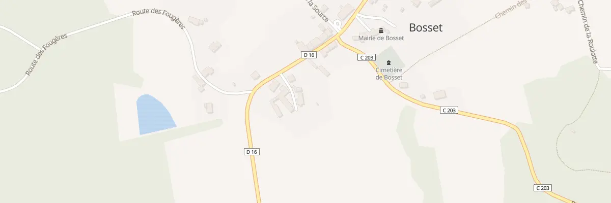 Plan du 10 Le Bourg-Est à Bosset
