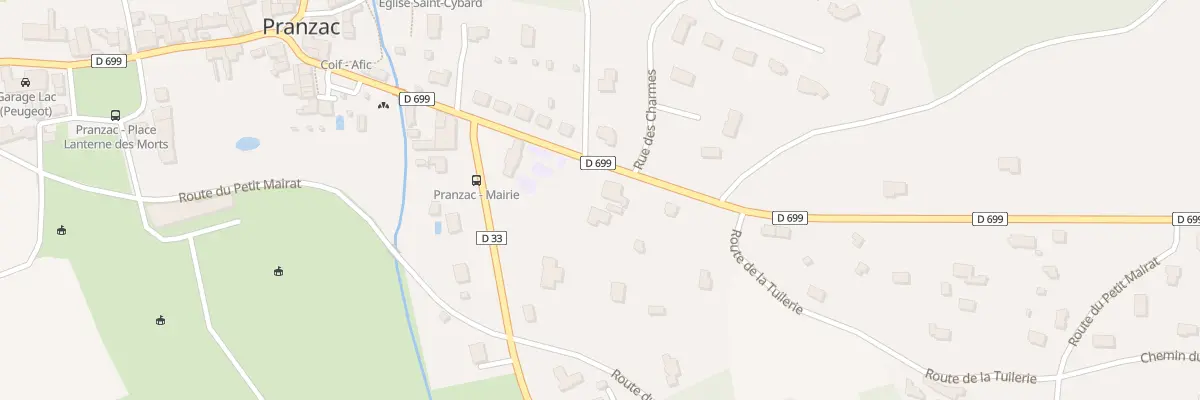 Plan du 4 Rte de Montbron à Pranzac