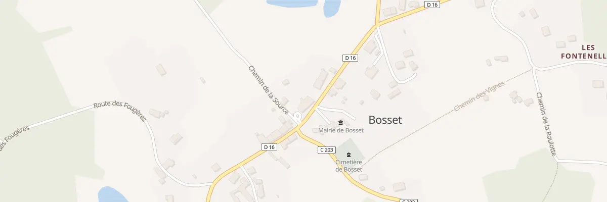 Plan du 19 Le Bourg Est à Bosset