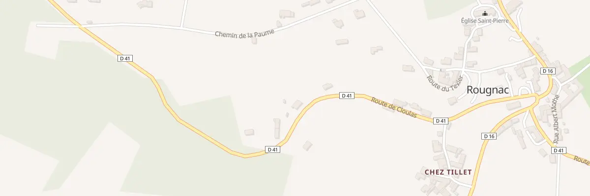 Plan du 334 Rte de Cloulas à Rougnac