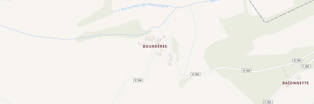 Plan du 5030 Bourderes à Caillavet