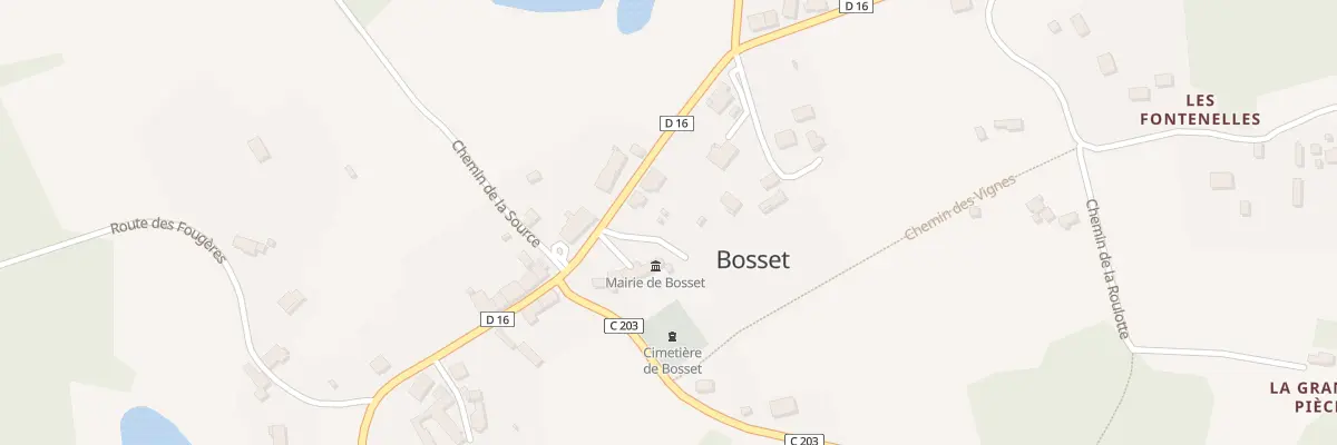 Plan du 5 Le Bourg-Est à Bosset