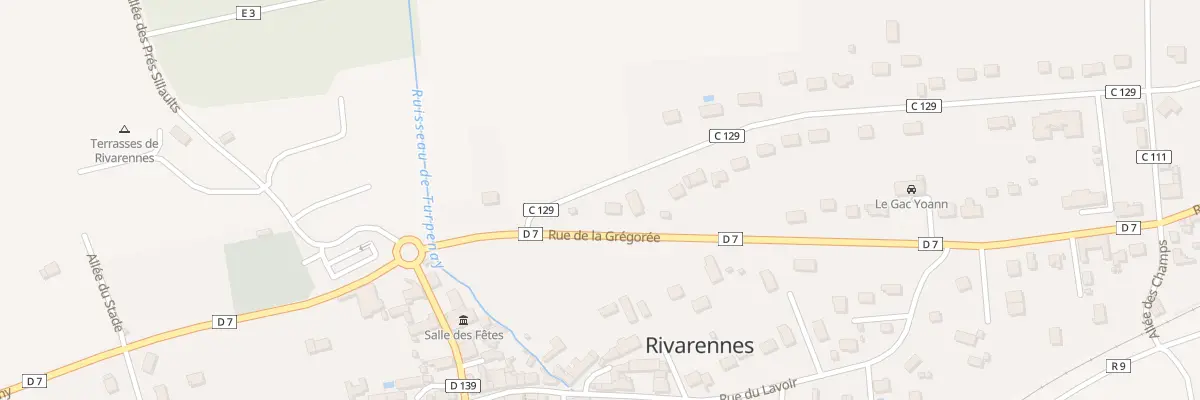 Plan du 1 Rue de la Grégorée à Rivarennes