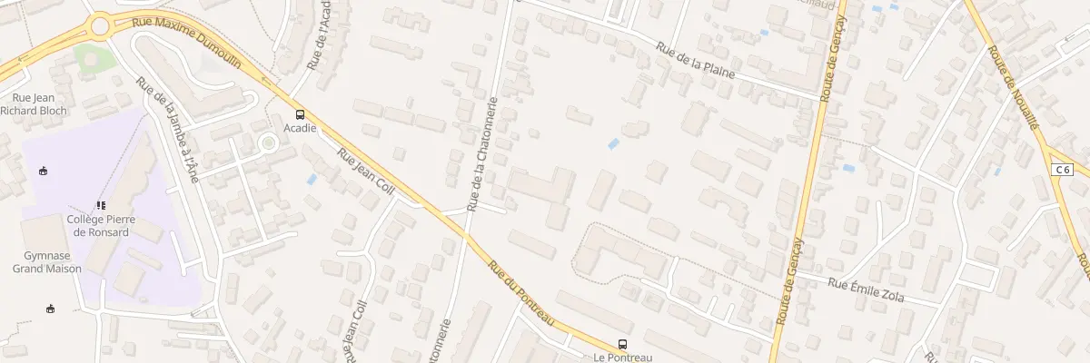 Plan du 69B Rue de la Chatonnerie à Poitiers