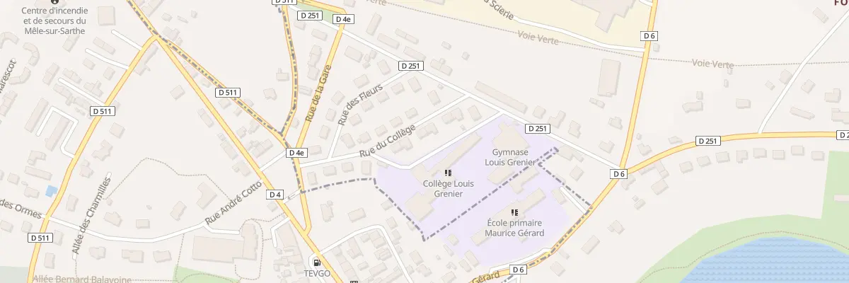 Plan du 16 Rue du Collége à Coulonges-sur-Sarthe