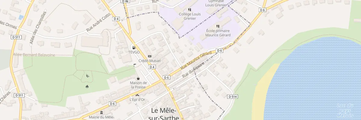 Plan du 16 Rue Maurice Gérard au Mêle-sur-Sarthe
