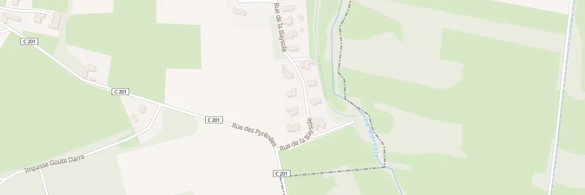Plan du 334 Rue de la Baysole à Lagrange