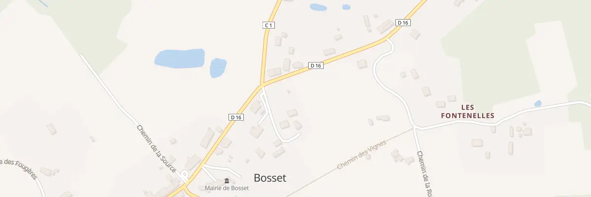 Plan du 5A Le Bourg Est à Bosset