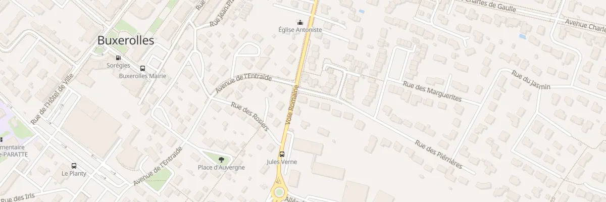 Plan du 2 Rue des Pierrières à Buxerolles