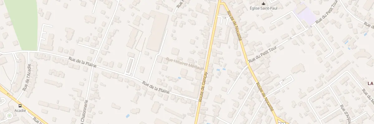 Plan du 2 Rue Hillairet Meillaud à Poitiers