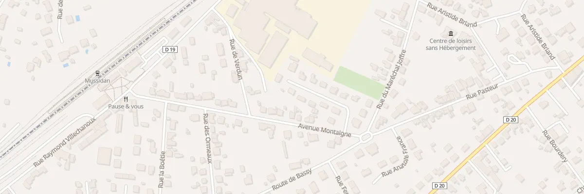 Plan du 9 Rue du Docteur Andre Voulgre à Mussidan