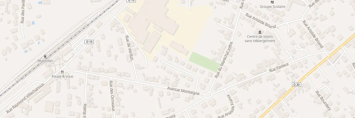 Plan du 10 Rue du Docteur Andre Voulgre à Mussidan