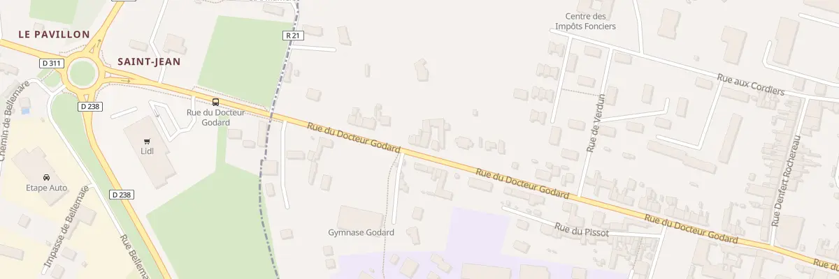 Plan du 89 Rue du Doc Godard à Mamers